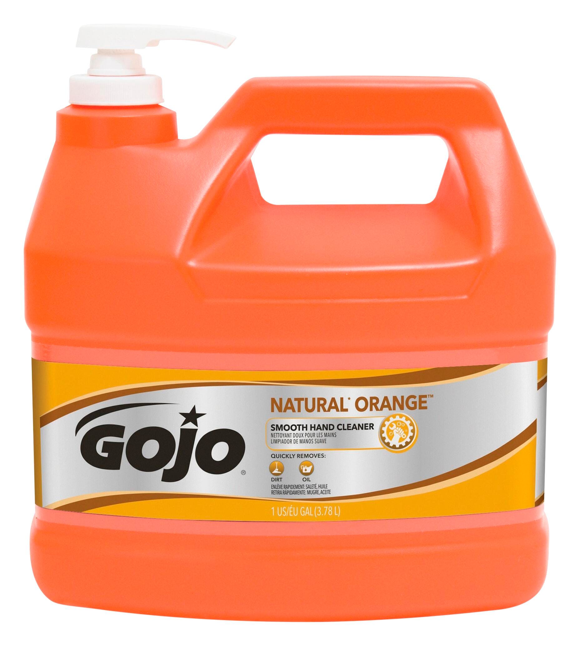 Gojo Heavy Duty Smooth Hand Cleaner, 1 gal, Light Citrus, Natural Orange, Petroleum Distillates, Item Number 1310585